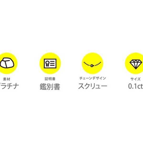 純プラチナ Pt999 0.1ct 一粒 ダイヤモンド ネックレス ペンダント スクリューチェーン 鑑別書付 ジュエリー レディース プレゼント ギフト ラッピング 記念日 誕生日
