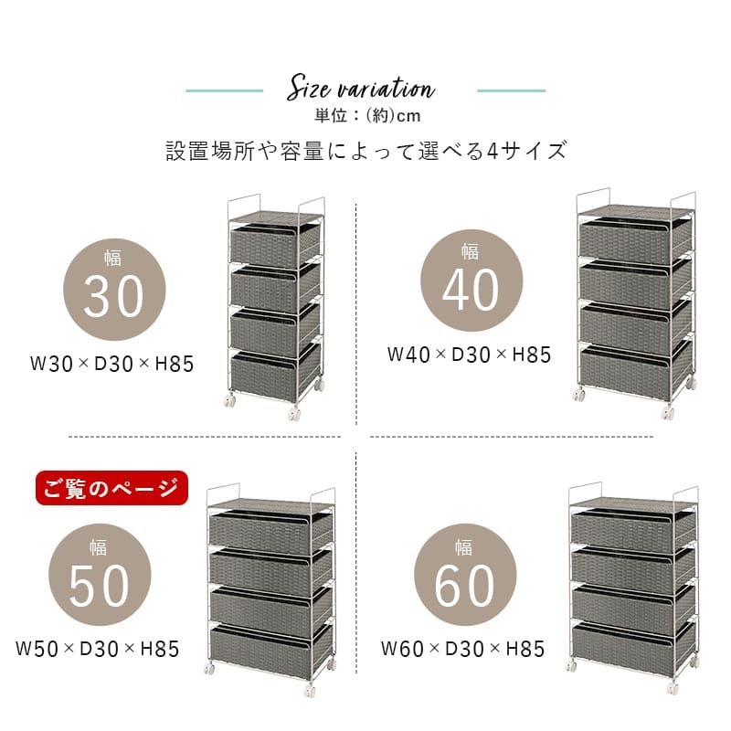 ラック ランドリー 5段 幅50cm カゴ 洗濯かご 4個つき 洗濯機 収納 おしゃれ スリム 縦型 洗濯機収納 ランドリー収納 ホワイト グレー 収納棚 洗濯物 洗面所 脱衣所 新生活