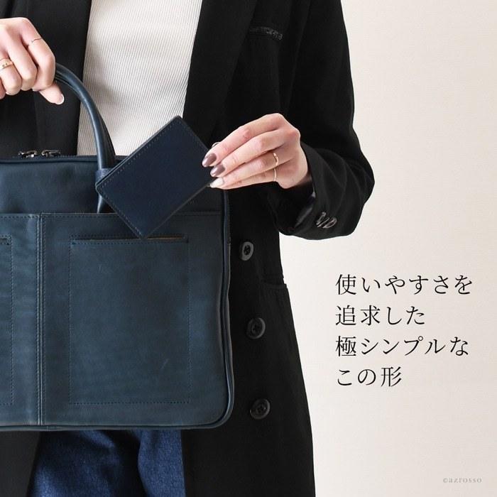 リール付き パスケース 二つ折り 本革 定期入れ 電子マネーケース ICカードケース 二つ窓 日本製日本製 コンパクト ポーチ レディース