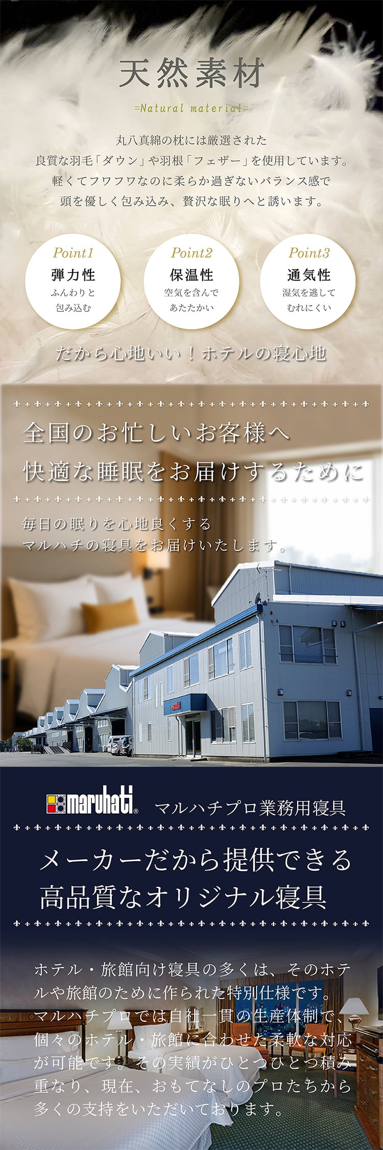 丸八真綿グループ 丸八 マルハチ 丸八真綿 ホテル仕様 パイプ羽根枕  40×60 Sleep Artist フェザーパイマー枕 フェザーパイプ枕 ボックスタイプ BOXタイプ 旅館 有名ホテル チェーンホテル 送料無料