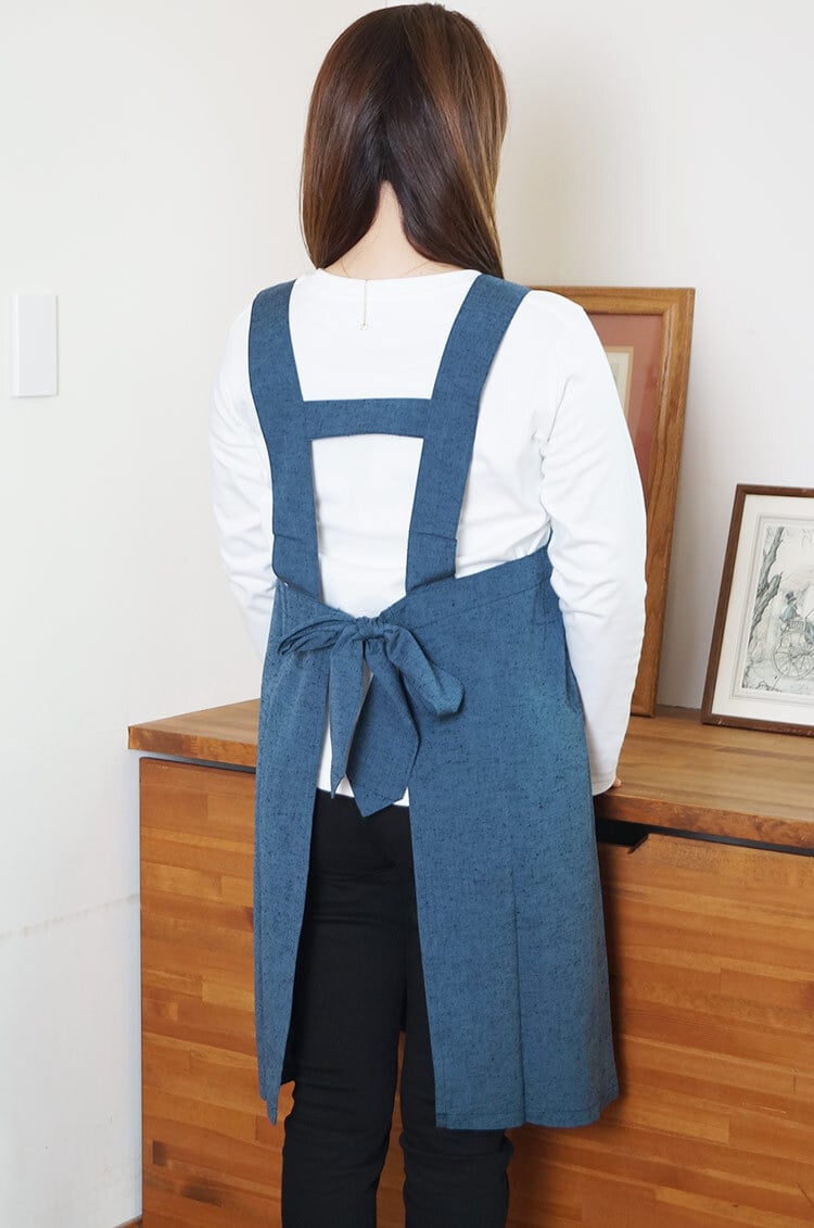 エプロン 久留米 板締め切り替え 日本製 MI-70 25おしゃれ 保育士 カフェエプロン かわいい 大きいサイズ ロング 北欧 ロング丈 レディース 母の日 プレゼント