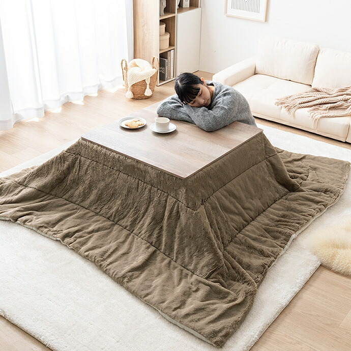 テーブル こたつ コタツ 正方形 おしゃれ 北欧 75×75 本体 折れ脚 薄型ヒーター 天板 リバーシブル 人気 モダン 炬燵 ミッドセンチュリー 木製 カフェ 〕正方形 75cm