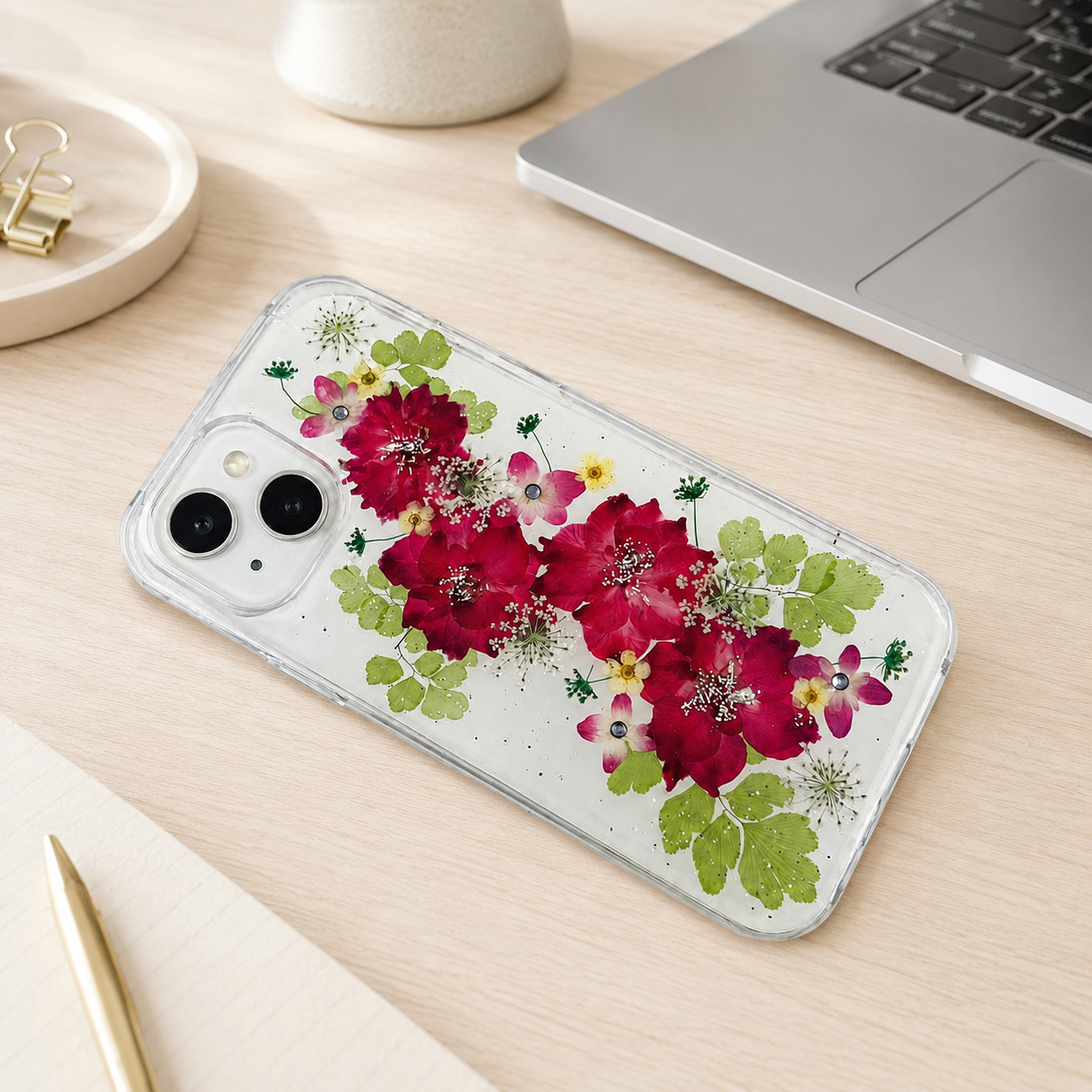 【ほぼ全機種対応スマホケース❁】押し花スマホケース NO.801（着日指定不可） 押し花＆レジン iPhone/Xperia/AQUOS/Galaxy他