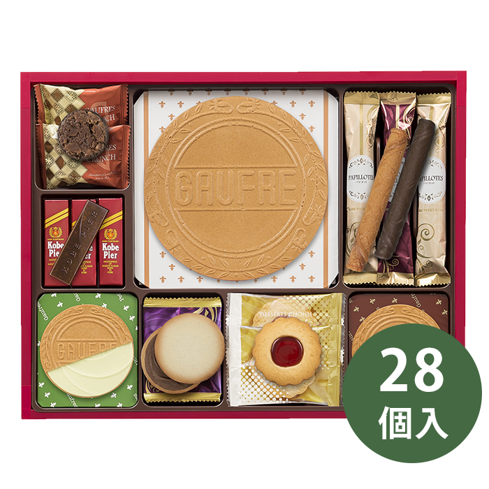 神戸風月堂 スイートシンフォニー 28個 SS20WB ギフト お菓子 洋菓子 焼き菓子 ゴーフル クッキー お祝い 内祝い お礼 快気祝 退職祝 お供え 手土産品 プレゼント 贈り物 おしゃれ 個包装 詰め合わせ 贈答用 美味しい 帰省土産 日持ち お歳暮