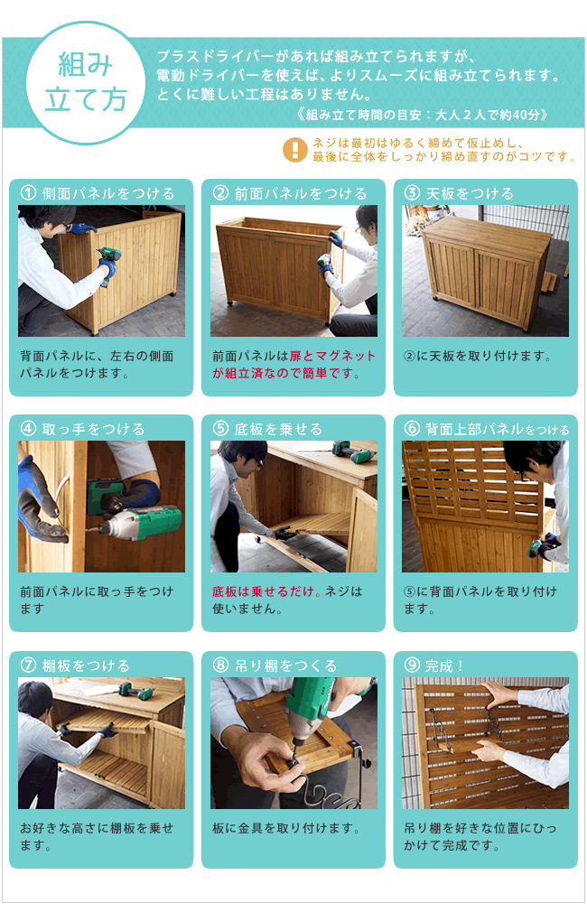 ガーデン エクステリア 天然木 パネル付き収納庫100 倉庫 屋外 室内 コンテナ ベランダ 木製 作業棚 吊り棚 新生活