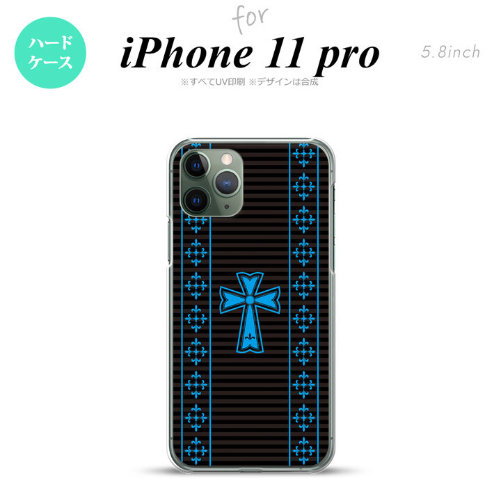 iPhone11Pro iPhone11 Pro スマホケース ハードケース ゴシック 黒 水色 メンズ レディース nk-i11p-1009