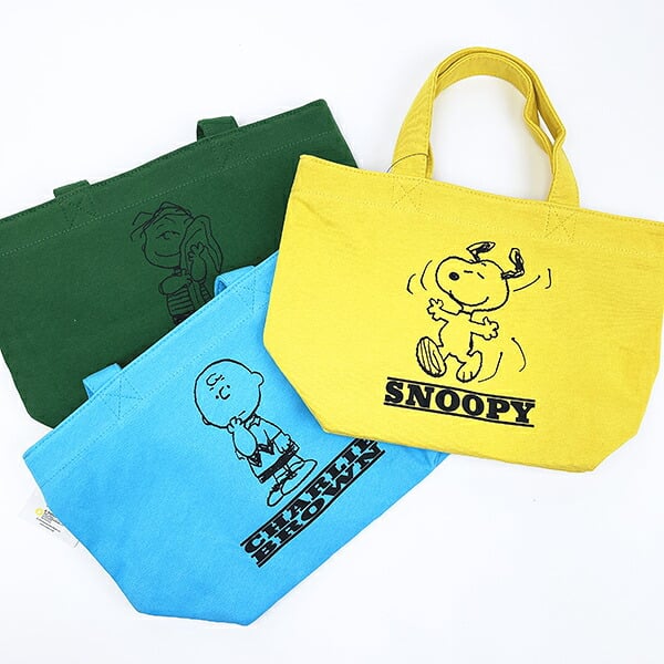 スヌーピー チャーリーブラウン スウェットトートバッグ ブルー SNOOPY