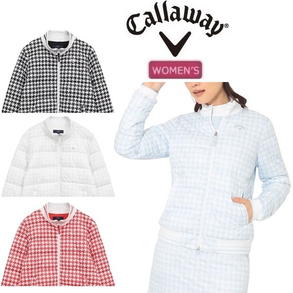 キャロウェイ ゴルフ レディース ブルゾン スターストレッチ千鳥プリント中綿ブルゾン (WOMENS) Callaway Golf C25215203 2025年秋冬モデル お誕生日祝い お祝い 記念品 30代 40代 50代 60代 母の日 お母さん 還暦祝い 敬老の日 彼女 人気プレゼント プレゼント