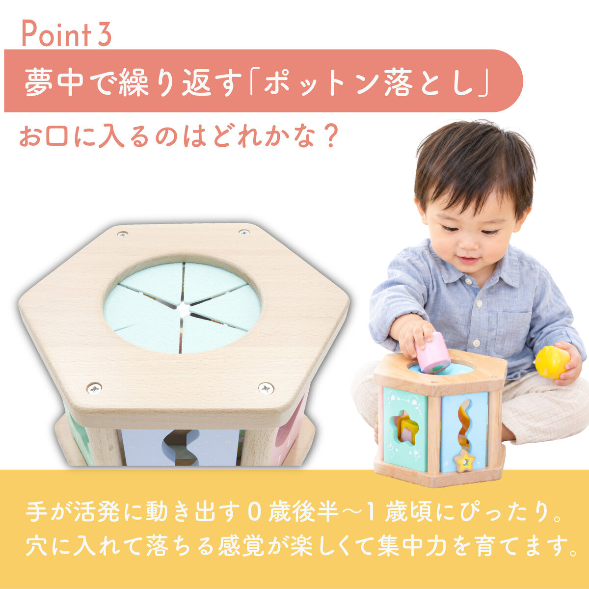 【名入れ】木の積み木 はじめてのつみき もぐもぐボックス 知育玩具 知育 積み木 つみき 子ども 木製 ウッディプッディ おもちゃ パズル 型はめ かたはめ ポットン落とし 天然木 木のおもちゃ 星座 0歳 1歳 10か月 プレゼント