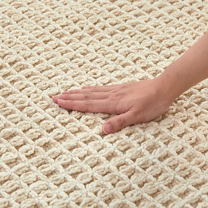 夏ラグ 夏用カーペット ラグ ラグマット カーペット ワッフル 綿混 コットン かわいい 北欧 おしゃれ リビング 長方形 正方形 マット オールシーズン オシャレ ナチュラル 夏用 夏 カジュアル シンプル 無地