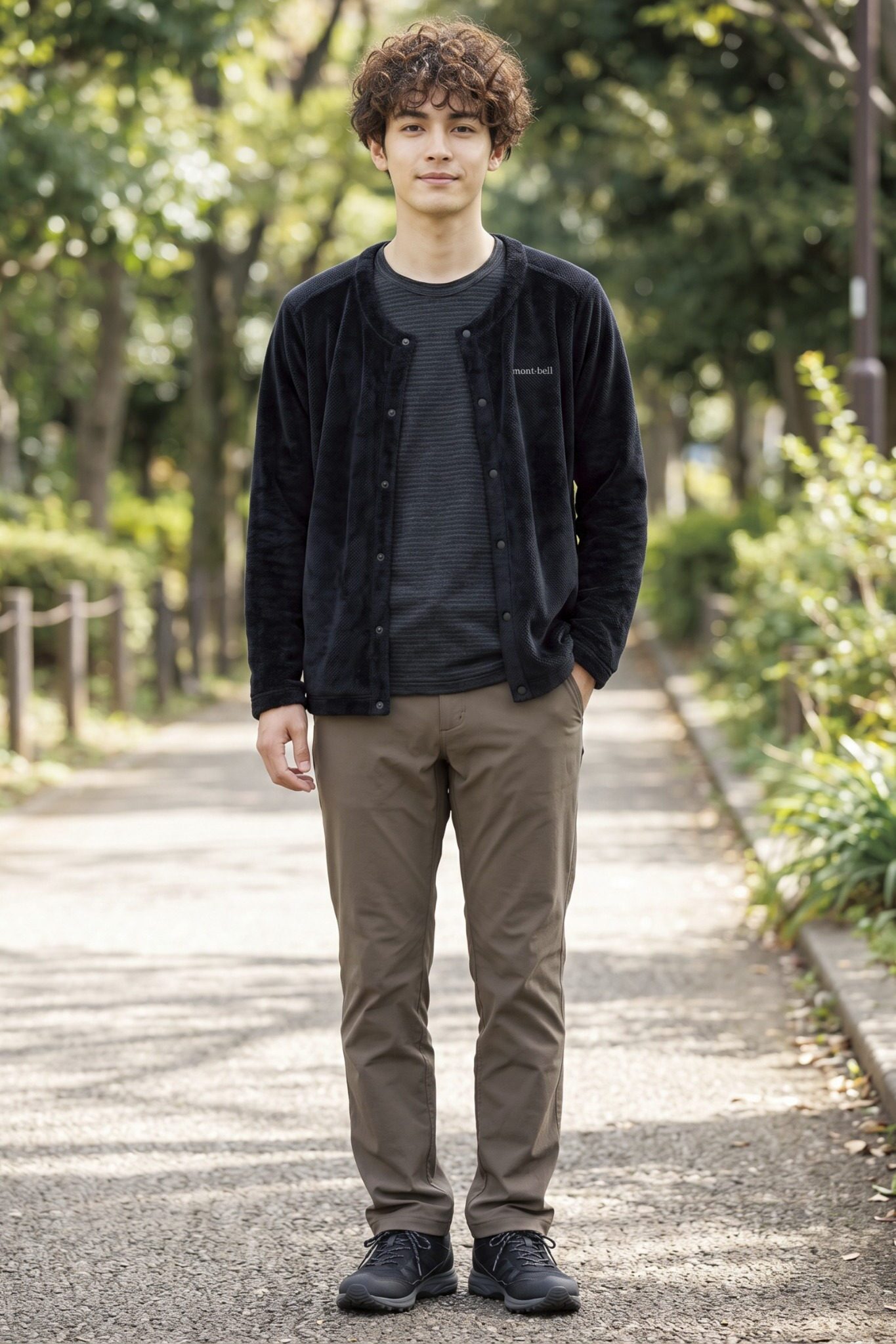 【ラッピング無料】mont-bell モンベル クリマエア ライト カーディガン Men's #1106832 メンズ フリース 軽量 保温 通気性 ブラック S M L XL ギフト
