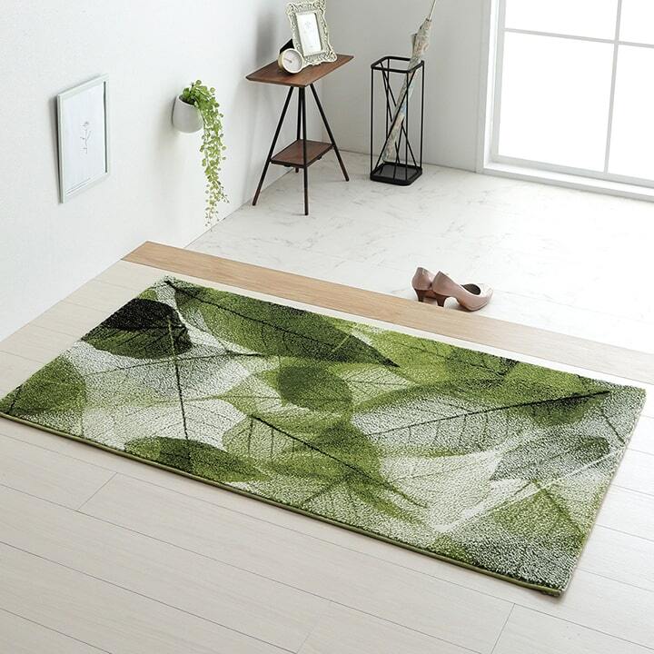 ラグ カーペット トルコ製 ウィルトン織 絨毯 長方形 リーフ柄 マルチ 約160×230cm