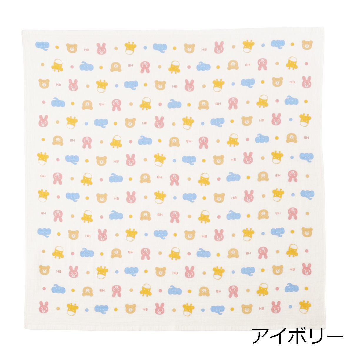 ミキハウスホットビスケッツ  ガーゼバスタオル&ラトルセット＜BOX付き＞ギフトラッピング　出産祝い　誕生日　お祝い　入園祝い　キッズ服　ベビー服