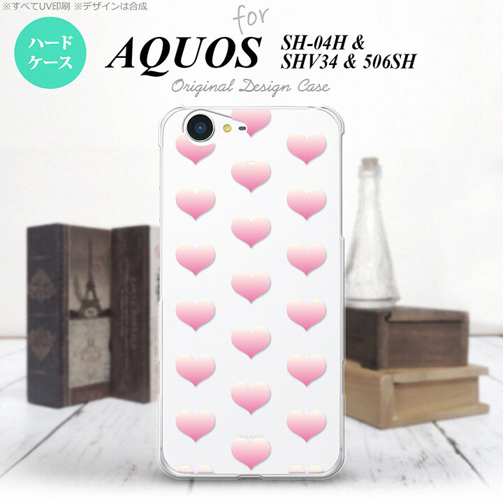 【SHV34】【スマホケース/スマホカバー】【アクオス セリエ】SHV34 スマホケース AQUOS SERIE SHV34 カバー アクオス セリエ ハート ピンク nk-shv34-018【メール便送料無料】