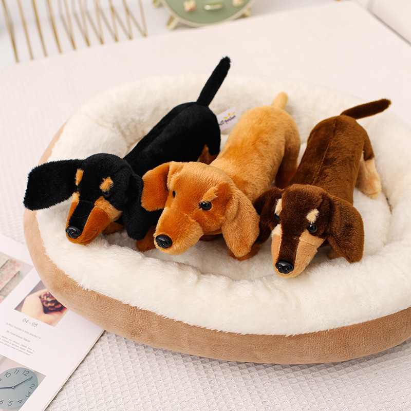 25CM ダックスフント いぬ 犬 ぬいぐるみ リアル 動物 アニマル ふわふわ かわいい 置物 インテリア 子供 おもちゃ ごっこ遊び 誕生日 プレゼント ギフト 癒し