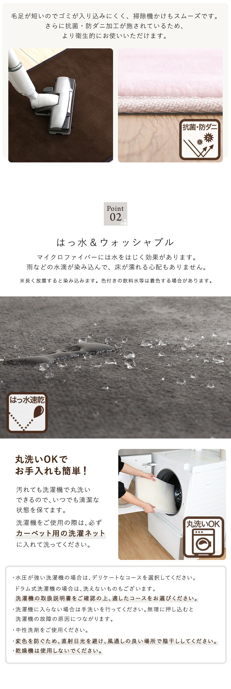 ラグ カーペット 洗える玄関マット 45×65cm 【ヴィタム-Witam-】