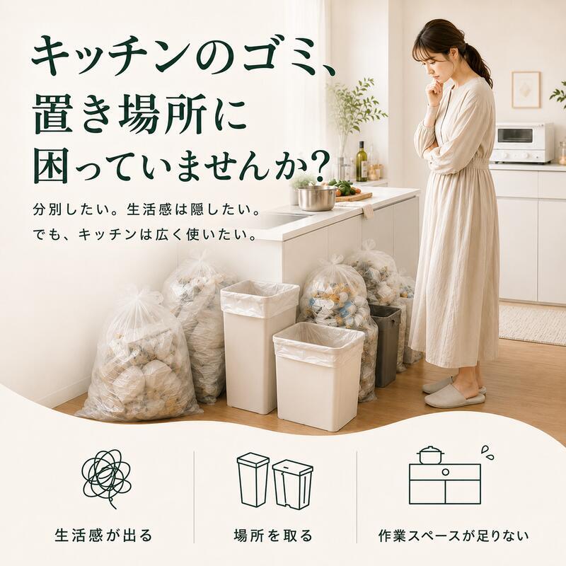 キッチンカウンター ゴミ箱収納 隠せる 幅56・75cm 45L対応 2分別 3分別 ダストボックス収納 レンジ台 作業台 キャスター付き