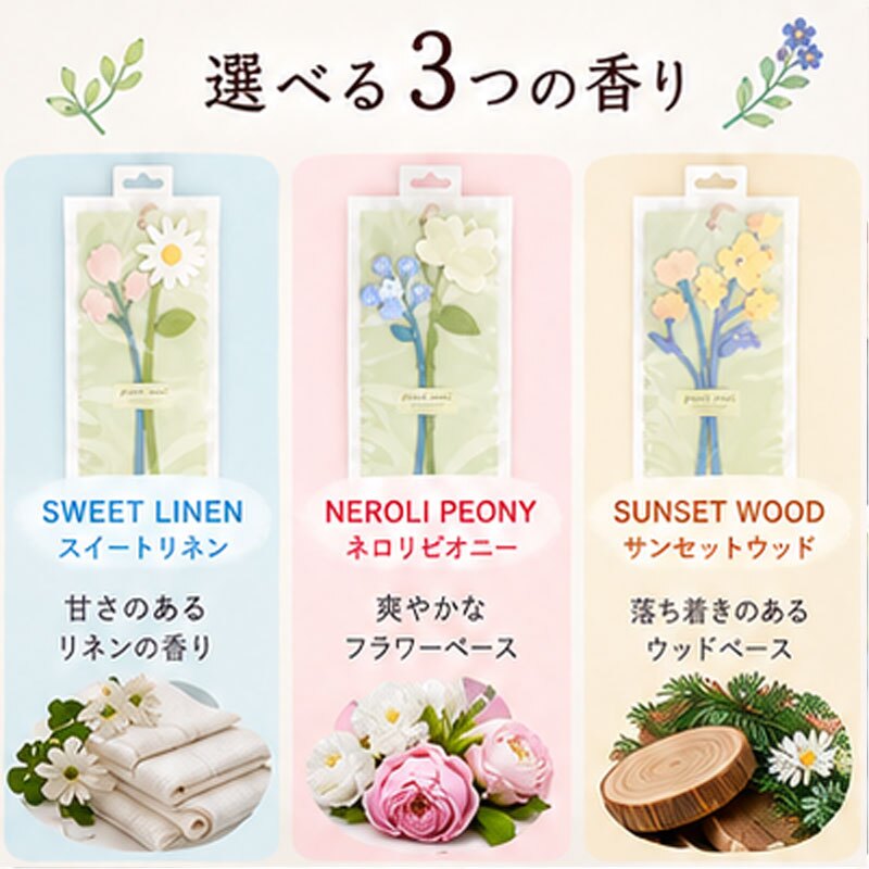 フレグランスペーパー サシェ 花 おしゃれ 芳香剤 吊り下げ 北欧 エアーフレッシュナー 玄関 トイレ クローゼット 車 ルームフレグランス 花瓶  アロマ ボタニカル インテリア プチギフト プレゼント Pieni onni ピエニオンニ