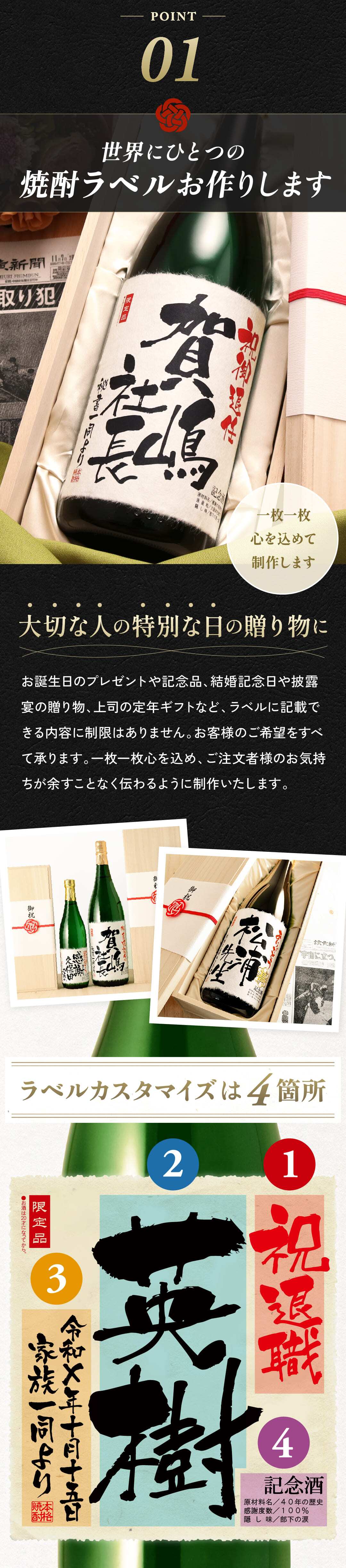 退職 プレゼント上司 男性 女性 同僚 名入れ 記念品 誕生日 敬老の日 入社日の新聞付き 即日  【華乃翠】1800ml 酒粕焼酎