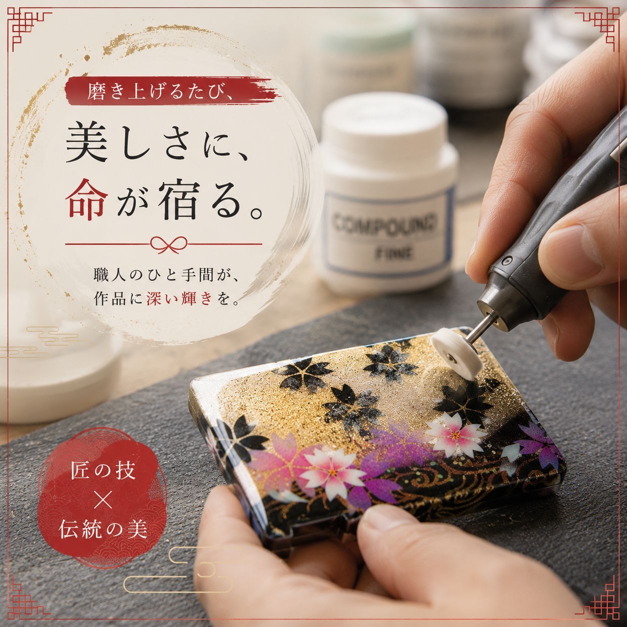 匠の技！和柄ペアMINTIAケース「絵」ミンティア フリスク 名入れ 職人 手作り ハンドメイド 送料無料 伝統工芸 桜 和モダン 和風 和雑貨 ギフト プレゼント