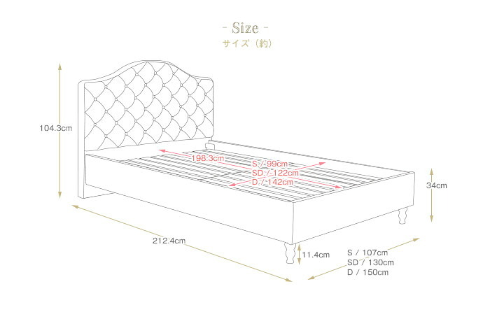 ベッド 寝具 マットレスセット PVCレザー ボタン締めデザイン ブラックマットレス ポケットコイル ブラックマットレスセット ホワイト 白 姫系 かわいい アンティーク調 ホテルライク 高級感 スノコ ベット 新生活 セミダブル