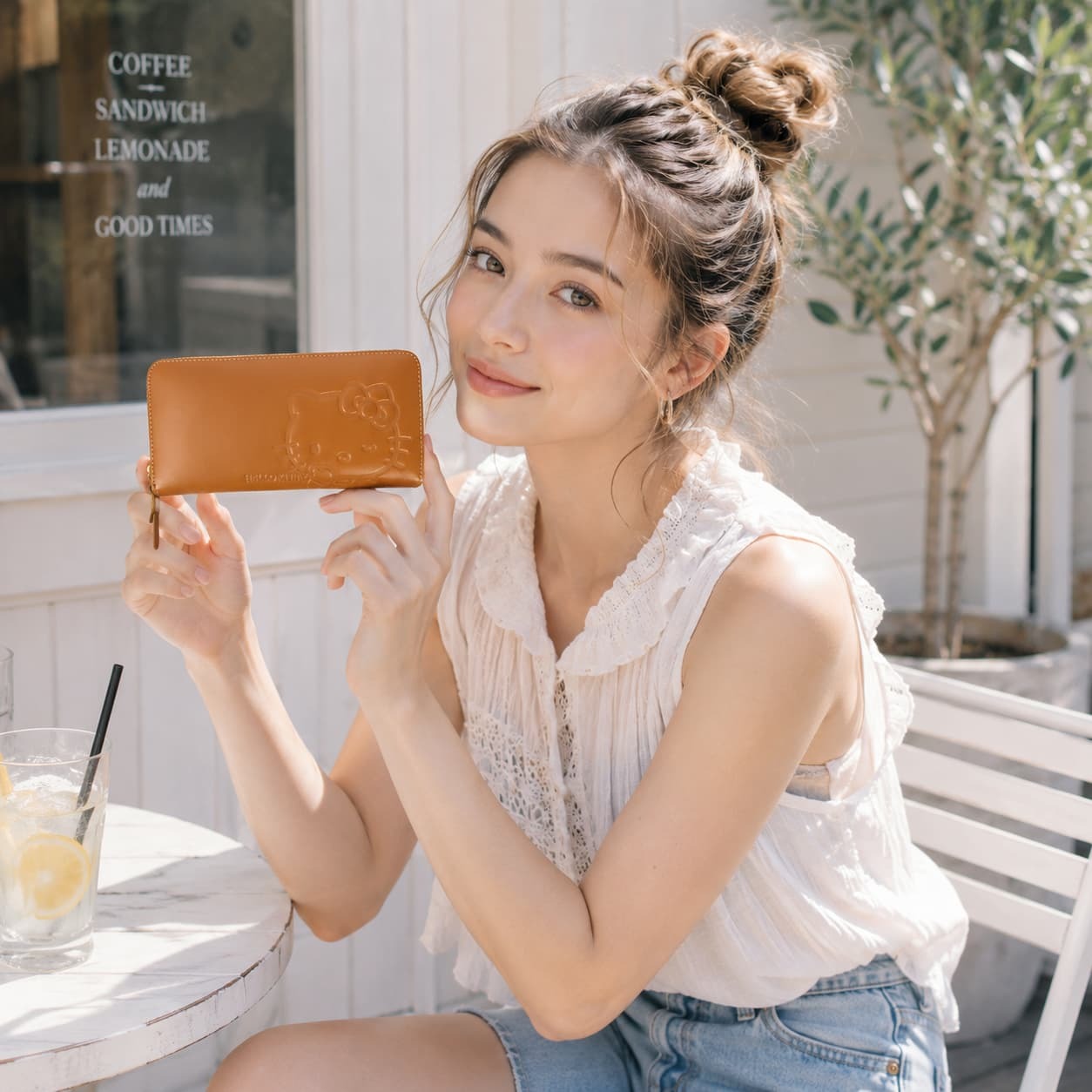 HELLOKITTY 長財布 ロングウォレット 財布 さいふ サイフ ウォレット ハローキティ 使いやすい かわいい シンプル レディース ギフト プレゼント ブラック 2w06