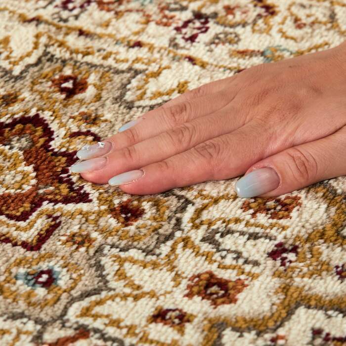 ラグ カーペット 玄関 屋内 屋外 輸 入 ネカル アイボリー 約50×80cm 長方形 民族調 エスニック モダン シンプル オールシーズン 丈夫 50×80cm ルカス ベージュ 新生活