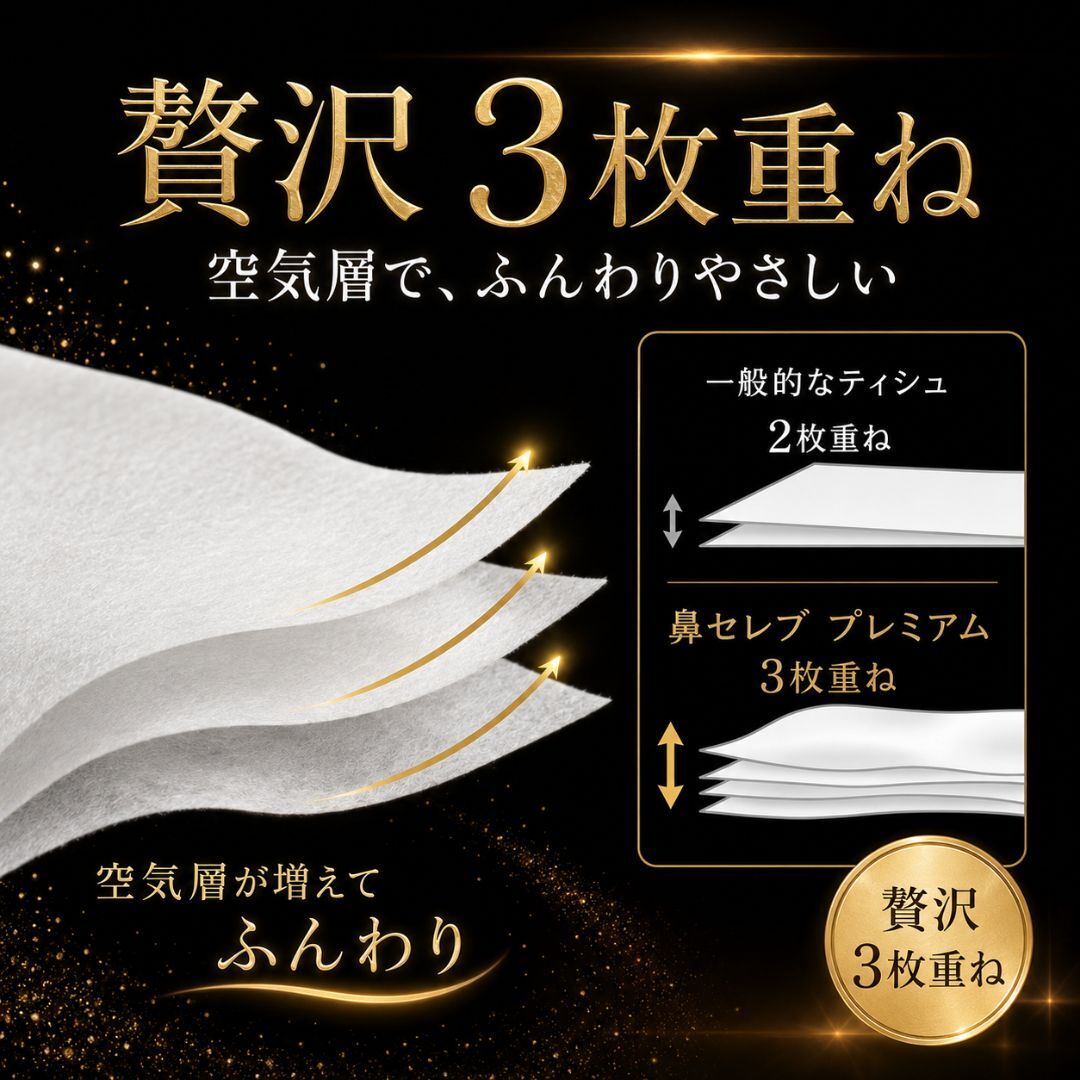 【のし+金龍柄包装】ネピア 鼻セレブ プレミアム 10箱ギフトセット 〜力強い飛躍と繁栄を願う 豪華和風ラッピング〜 心を込めたお祝い・周年記念・ご挨拶に