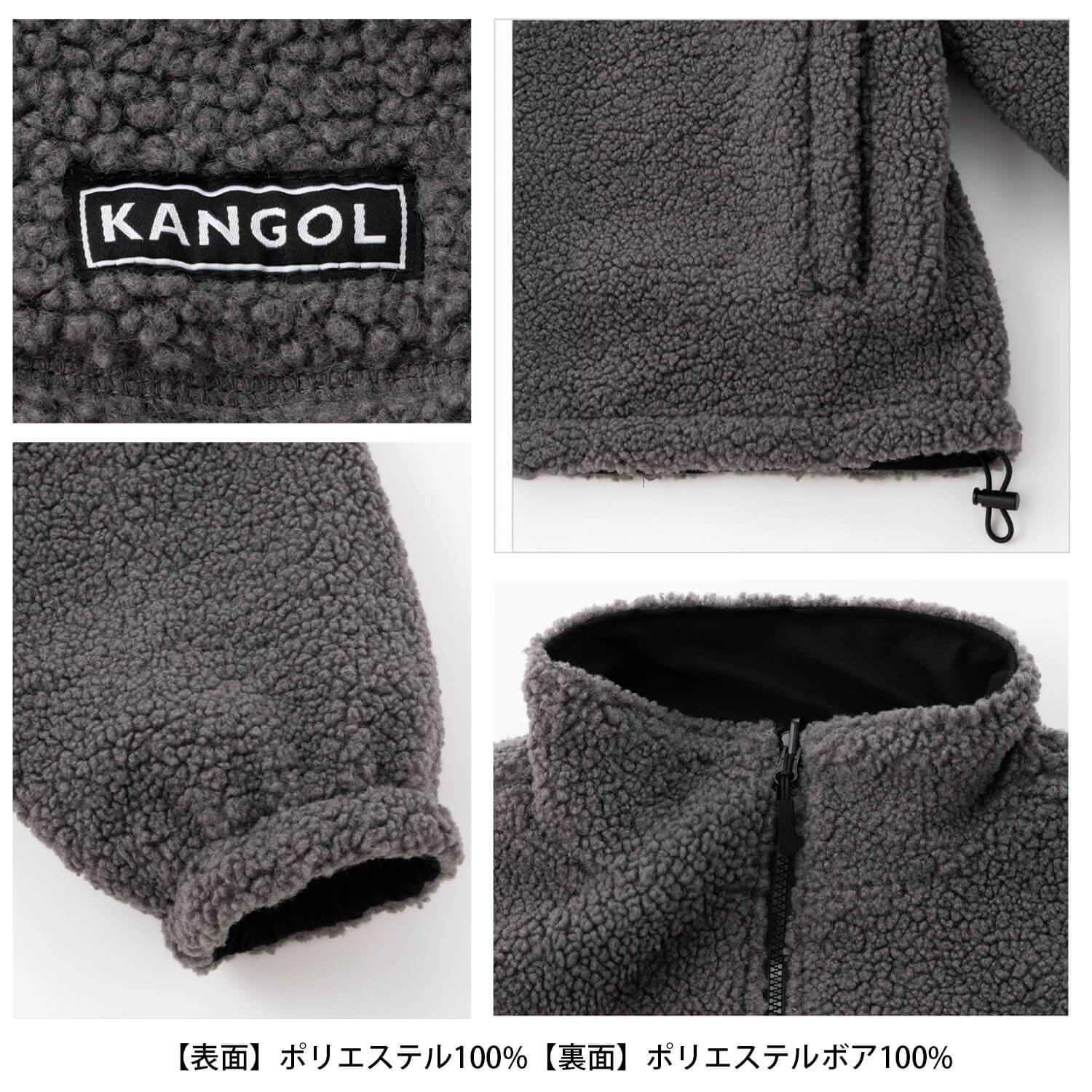  KANGOL カンゴール ブルゾン ジャケット リバーシブル レディース メンズ ボア ハイネック ダブルジップ 防寒 ブランド ロゴ ゆったり おしゃれ ストリート カジュアル アウター 高校生 秋 冬 M L LL 2026FW Karlas 別注