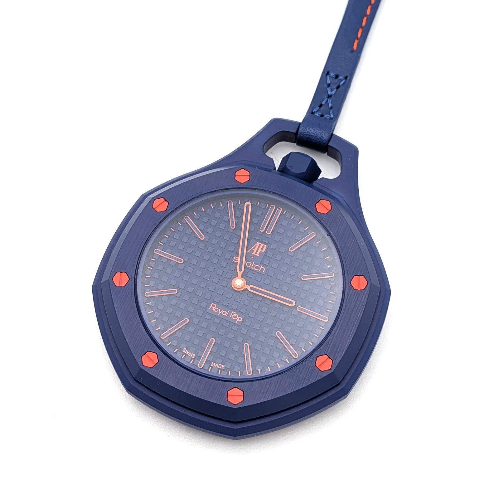 SWATCH × AUDEMARS PIGUET Royal Pop ORENJI HACHI SSX03L103N ポケットウォッチ 手巻き 機械式 BIOCERAMIC 時計 ギフト オーデマピゲ スウォッチ 腕時計