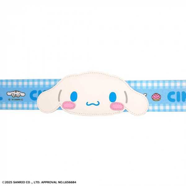 スーツケースベルト シナモロール サンリオ キャラクター ワンタッチ ベルト 旅行用品 トラベルグッズ 目印 盗難防止 ネームタグ付き 長さ調整可 修学旅行 海外旅行 国内旅行 キャリーケース用 サンリオ正規ライセンス品