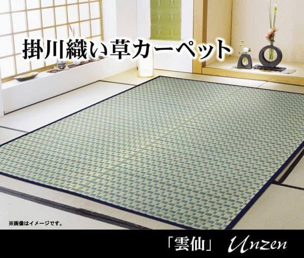 夏ラグ 夏用カーペット 掛川織 い草カーペット 『雲仙』 江戸間3畳(約174×261cm)