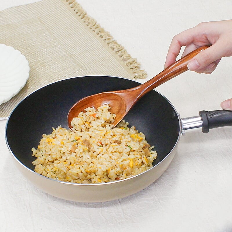 レンゲ カトラリー れんげ スプーン 22cm 蓮華 おしゃれ オシャレ 木 レンゲスプーン サーバースプーン 中華 木製 取り分けスプーン 業務用 大きめ 丼 漆 天然木製 おおきい 大きい 取り分けレンゲ 漆塗り サービングスプーン