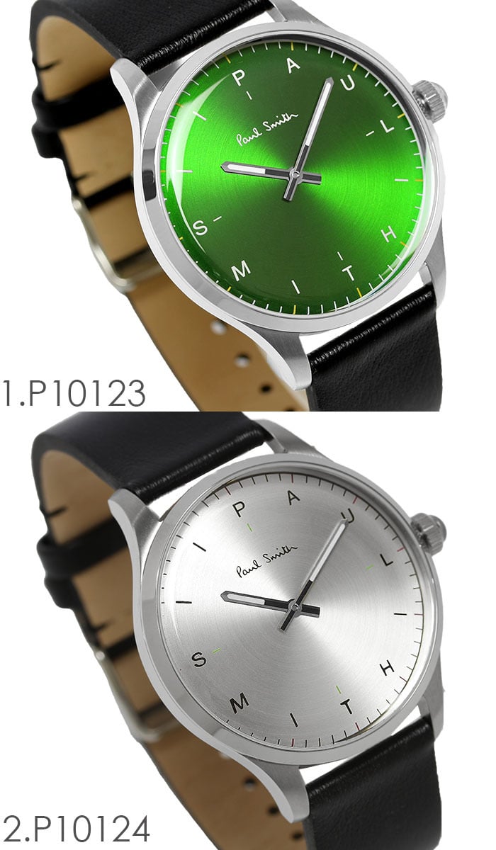 ポールスミス Paul Smith 腕時計 メンズ 革ベルト 41mm レザー クラシック ブランド 人気 ウォッチ ギフト プレゼント テンポ TEMPO グリーン グレー シルバー ブラック