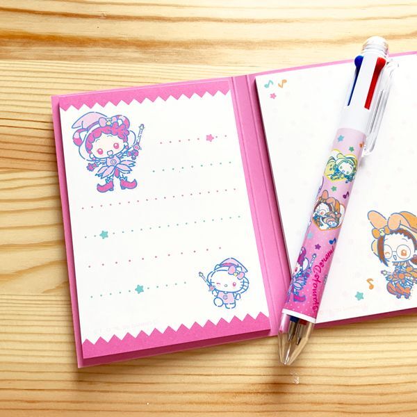 おジャ魔女どれみ パタパタメモ おジャ魔女×サンリオキャラクターズ メモ帳 ピンク グッズ