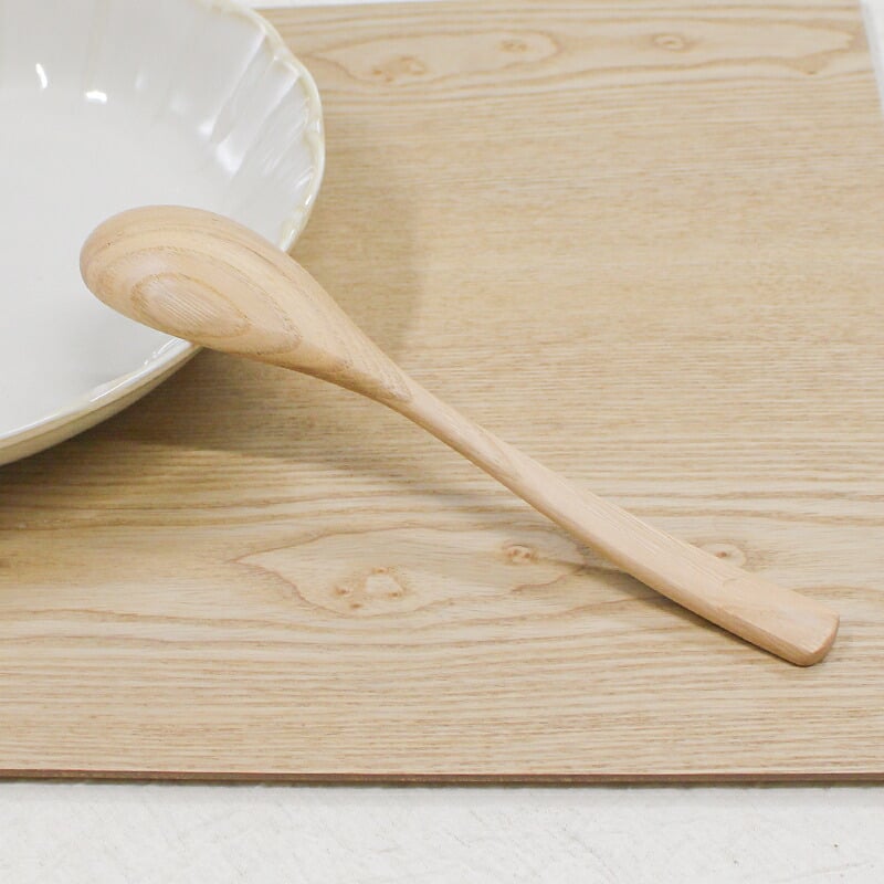スプーン おしゃれ カトラリー 木 木製 カトラリーセット 5本セット カレースプーン 業務用 かわいい 丼 20cm スープ お弁当用 漆 天然木製 食器 カレー カフェ風 シンプル ブナの木 白木 北欧風 ナチュラル カレー