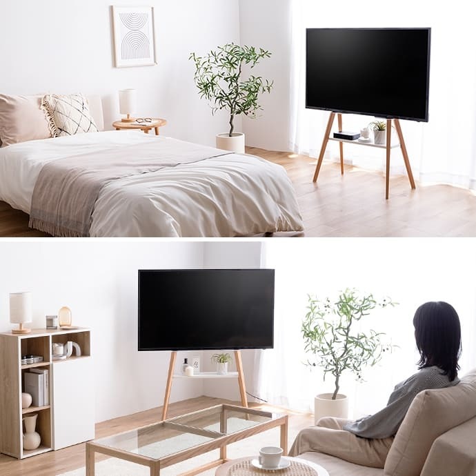 テレビ台 テレビボード テレビスタンド ラック 棚付き 壁掛け 壁寄せ イーゼル TV 脚 アート 配線隠し 自立 コード 幅72 コーナー 省スペース スタイリッシュ スマート 軽量 収納 インチ v 型 ロー