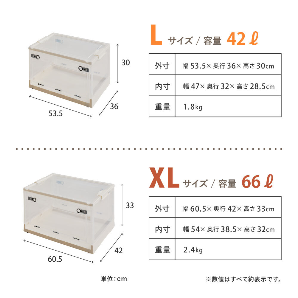 ベッド 寝具 【4個セット】収納ボックス 折りたたみ 収納ケース 収納BOX 収納コンテナ 積み重ね スタッキング 押し入れ収納 下収納 コンパクト フタ付き キャスター付き 3面開き セット クリア スモーク M（30L）