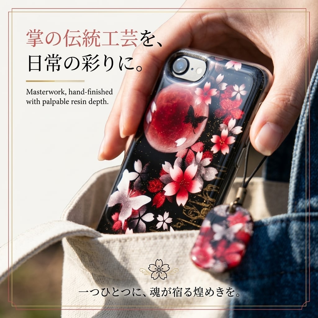 【全機種対応】スマホケース『伊』名入れ 送料無料 和柄 和風 桜 職人 伝統工芸 ハンドメイド ハードケース 手帳型 iPhone 17 Xperia AQUOS Android 各機種対応