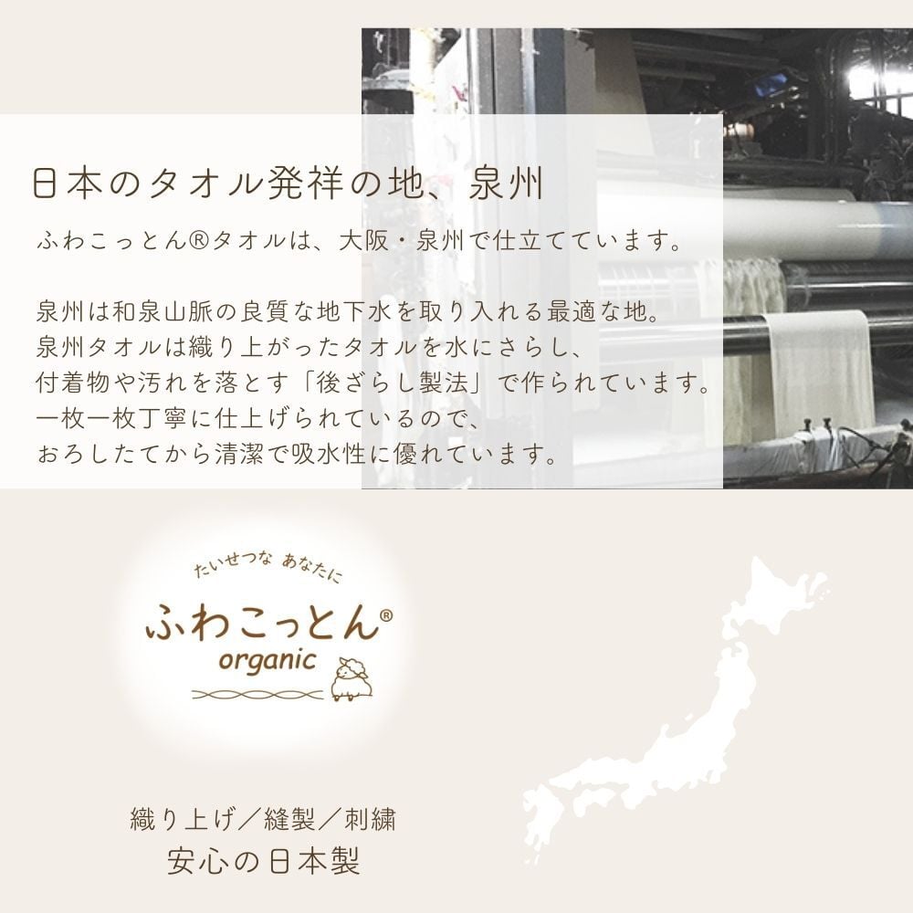 ふわこっとん® プチバスタオル(2枚組) 【日本製】 スーパーゼロ バスタオル 小さめ タオル オーガニックコットン ふんわり やわらかい 敏感肌 キッズタオル 泉州タオル プレゼント ギフト 内祝い ブロンマ Blomma【送料無料】