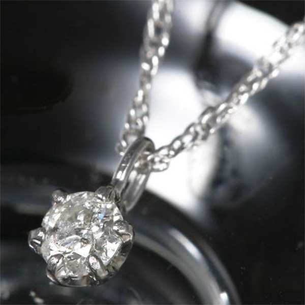 ネックレス レディース プラチナ Pt900 ダイヤモンド 0.1ct ペンダント シンプル 一粒 ダイヤ 華奢 アクセサリー ジュエリー 誕生石 プレゼント ギフト