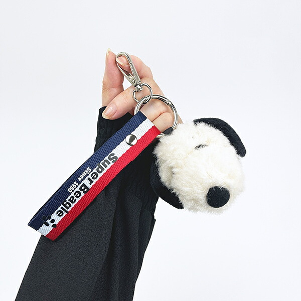 スヌーピー ぬいぐるみマスコットベルトキーリング (ブラック) SNOOPY