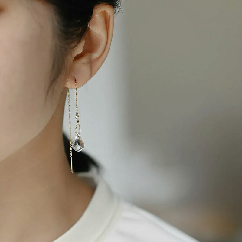 HARIO ハリオ ピアス アクセサリー ティアーズ HAW-T-02P ガラス 耐熱ガラス 女性 レディース おしゃれ 上品 ギフト プレゼント カジュアル フォーマル 誕生日 ジュエリー 母の日 サマーアクセ プチギフト 20代 30代 40代 50代 60代