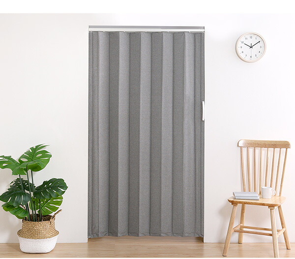 間仕切り アコーディオンドア つっぱりファブリック 100&times;175cm 代引不可 アコーディオン つっぱり おしゃれ 幅70～100cm 高さ175cm エコ つっぱり式 ファブリックタイプ ホームテイスト SH-16-TFAD：