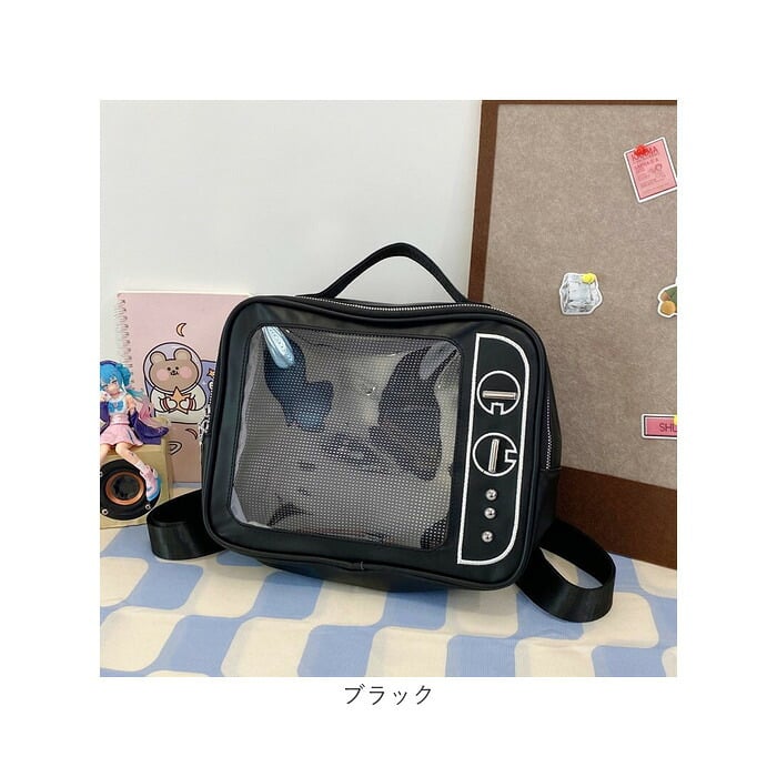 痛バッグ ぬいぐるみ 通販 透明バッグ 推し活グッズ ショルダーバッグ クリアケース マスコット収納 リュック ぬい撮り イベント用 かわいい レディース 痛ショルダー 見せバッグ オタ活バッグ ポーチ おしゃれ