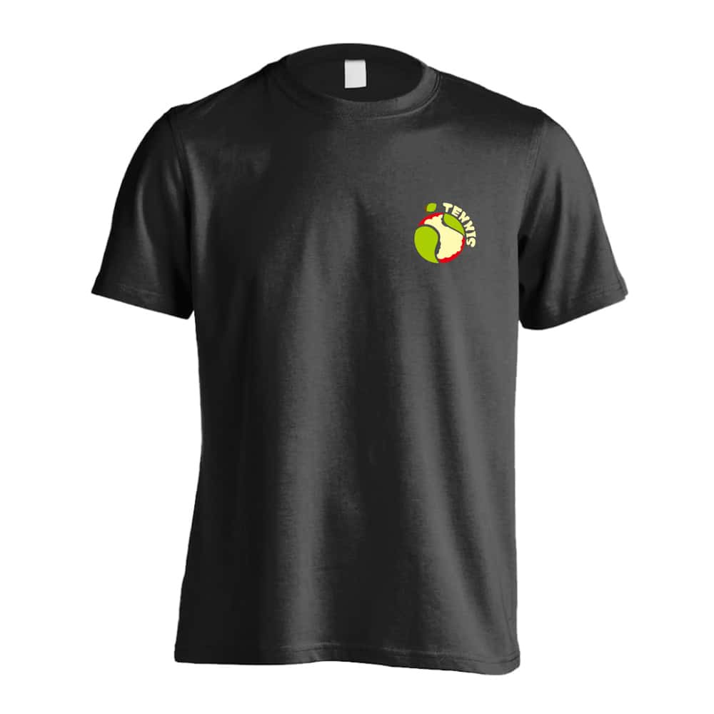 テニス Tシャツ 半袖 メンズ ウェア レディース 練習着 ジュニア ドライ おもしろ tシャツ 速乾 名入れ スポーツ 女子 男子 チーム おしゃれ 文字入れ 「りんごでテニス」 アートワークスコウベ 【送料無料】