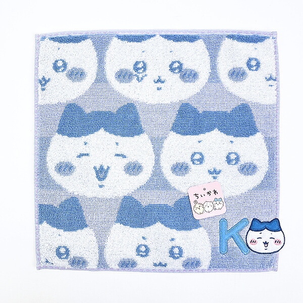 ちいかわ ハチワレ イニシャル タオルハンカチ(K)