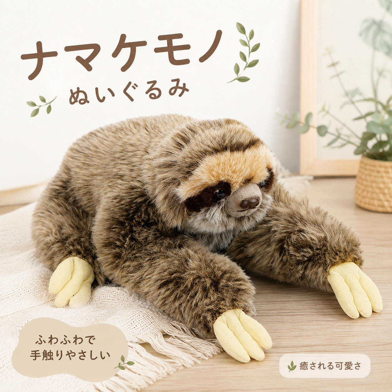 ナマケモノ ぬいぐるみ リアル 動物 アニマル ふわふわ かわいい 置物 インテリア 子供 おもちゃ ごっこ遊び 誕生日 プレゼント ギフト 癒し