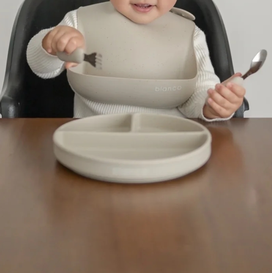 blanco perfect meal set ギフトセット blancoボックス付 出産祝い ベビー食器とお食事エプロン カトラリー