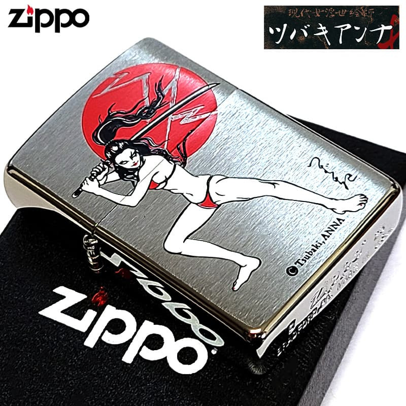 ZIPPO ツバキアンナ Tsubaki ANNA The 6th Z. Katana women ジッポ ライター シルバー カタナウーマン カード付き かっこいい アート 和風 刀 おしゃれ メンズ レディース ギフト プレゼント